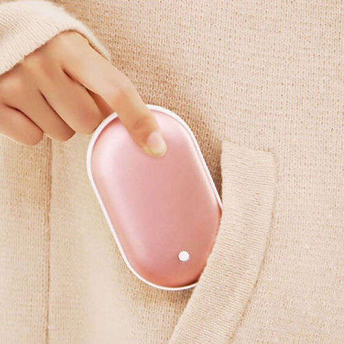 Electric USB Rechargeable Portable Pocket Hand Warmer Heater & Power Bank