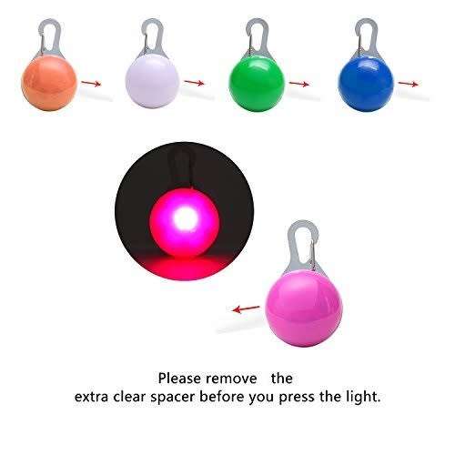 Dog Puppy Pet Collar Pendant LED Safety Clip-On Night Light Flashing