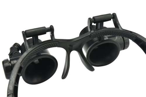 23X Watch Magnifier Jeweler Magnifying Eye Glasses Loupe Lens Repair LED Light