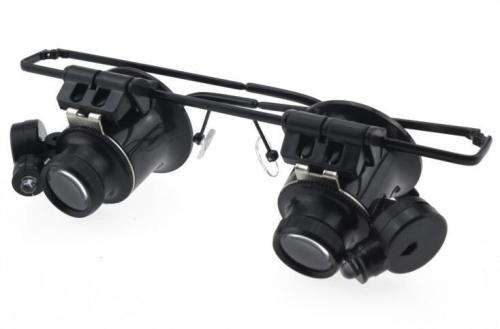 23X Watch Magnifier Jeweler Magnifying Eye Glasses Loupe Lens Repair LED Light