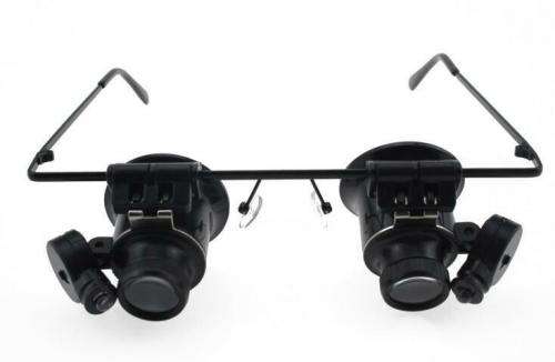 23X Watch Magnifier Jeweler Magnifying Eye Glasses Loupe Lens Repair LED Light