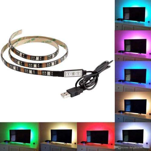 2M RGB SMD5050 Waterproof LED Strip Light TV Backlilghting Kit + Remote Controller