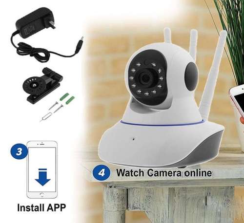 Wireless WiFi IP 720P 1MP Three Antenna Security   Camera