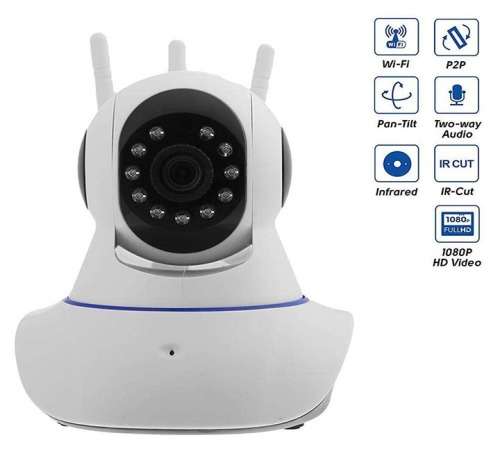 Wireless WiFi IP 720P 1MP Three Antenna Security   Camera