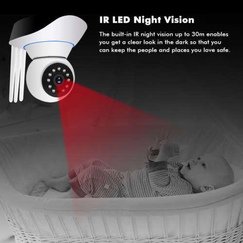 Wireless WiFi IP 720P 1MP Three Antenna Security   Camera