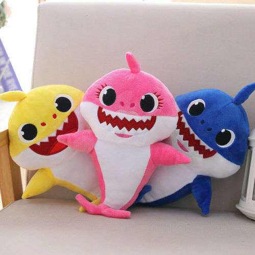 30cm Baby Shark Plush Singing LED Light Plush Toys Music Doll English Song Toy Gift