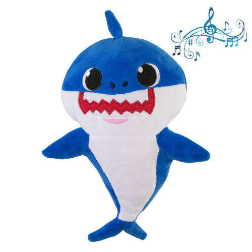 30cm Baby Shark Plush Singing LED Light Plush Toys Music Doll English Song Toy Gift