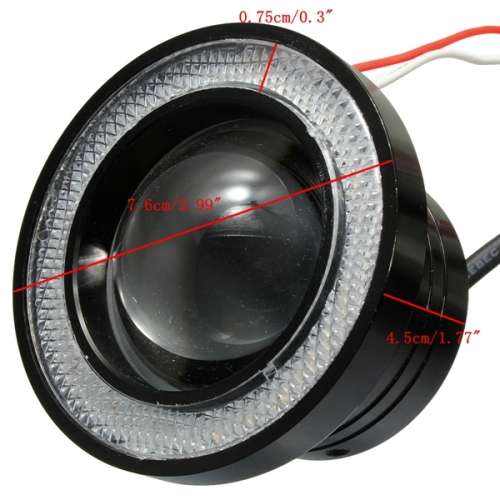 Universal CREE Led Spot lamp with Angel Eye Ring (76MM /89mm)-white