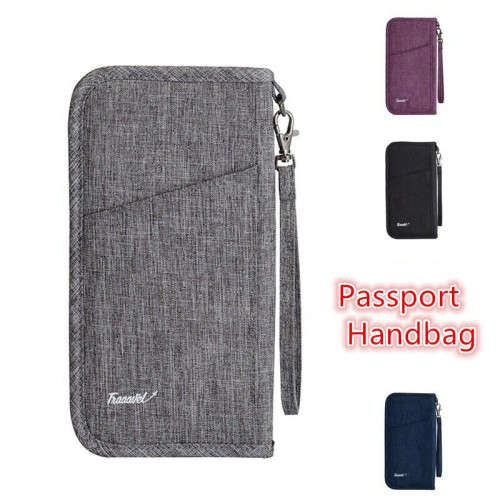 Passport Bag Men Women Travel Boarding Cards Ticket Holder Handbag Travel Wallet