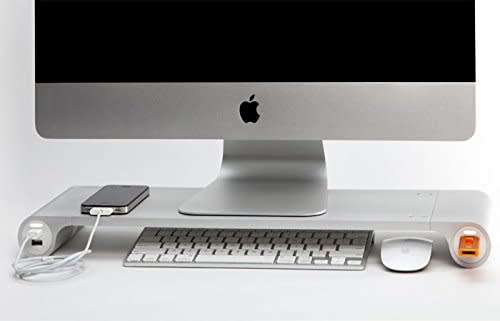 Universal Monitor and Laptop Space Bar with 4 Built-In USB charging ports