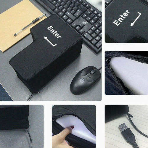 Groß Enter Anti Stress Relief Supersized USB Big Enter Key Unbreakable Pillow DE