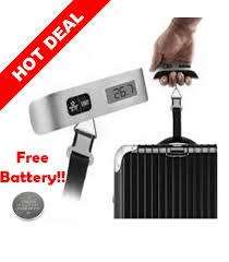 Portable digital luggage scale with room temperature display for travel 50kg