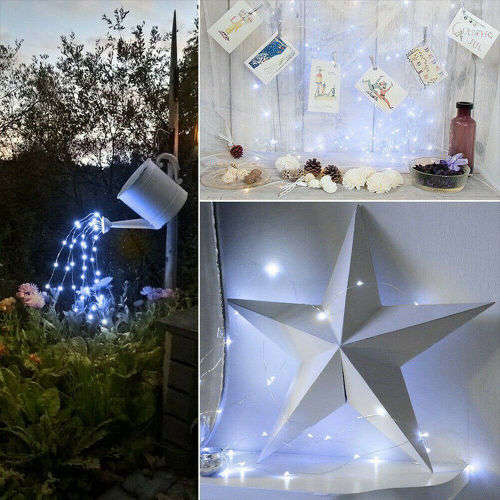 10m 100led Solar LED Light String Outdoor Waterproof Top Wire Holiday Christmas Decoration