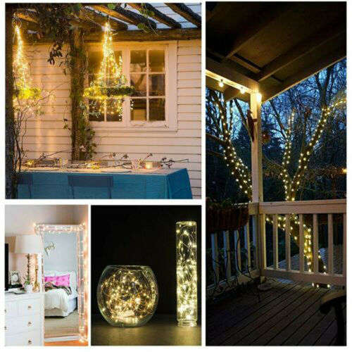 10m 100led Solar LED Light String Outdoor Waterproof Top Wire Holiday Christmas Decoration