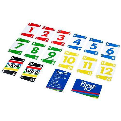 Multicolor Paper Uno Phase 10 Cards