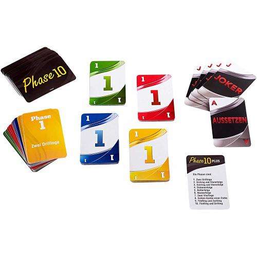 Multicolor Paper Uno Phase 10 Cards