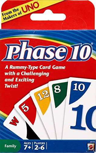 Multicolor Paper Uno Phase 10 Cards