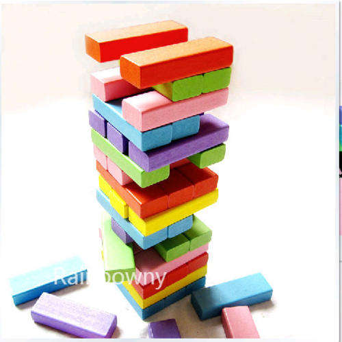 2 ON AUCTION!!!48pcs Educational Toy Layer Upon Layer The Ultimate Stacking Blocks Game/wooden toy