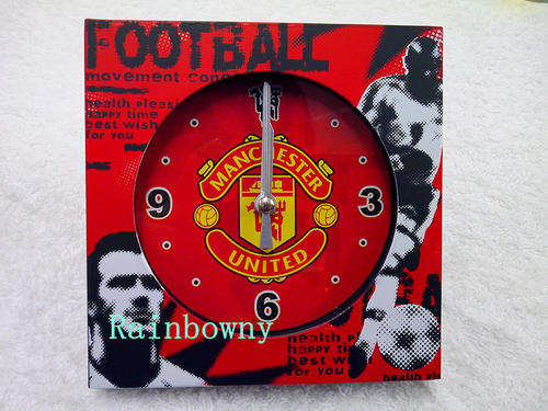 Manchester United Clock/Small Alarm Clock--Needs Battery