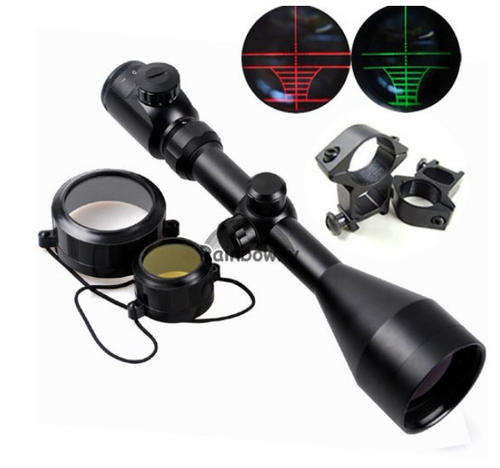 2 on auction!! COMET 3-9x50EG Illuminated red green RIFLESCOPE with 2  mounts