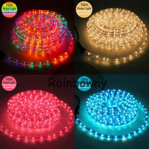 Outdoor 10m Rope Light Multi Colour with Multi Function Controller