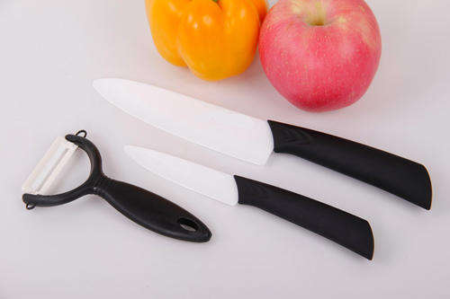 Bio Ceramic Kitchen Knife Set 3 Pcs 5"+3 +Peele Ceramic Knife
