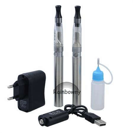 2Pcs 1100mAh EGO Stainless Steel Electronic Cigarette 1.6ml Multi Long Cotton Thread Atomizer