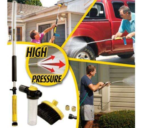 Water Zoom High Pressure Cleaner with Accessories! Easily Connects to Any Water Hose!
