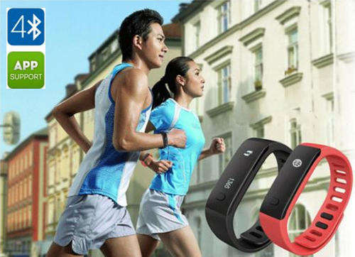 Healthy Smart Sport Bluetooth 4.0 Wrist Band Bracelet Hand Ring with Screen Sleeping Fitness Running