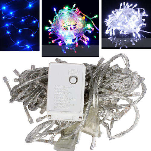 100LED-10M-32ft-Fairy light String White/blue/multi Color with tail plug -Light-String-Decoratio