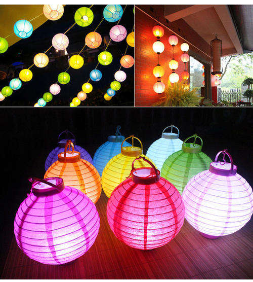 Wholesale Price--Multicolour Solar Chinese Lantern Wedding Party Outdoor Light Garden Lamp Decor