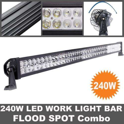 42" 240W 80 Led Work Light Bar SUV Boat Driving Lamp Flood & Spot Combo Offroad 4WD