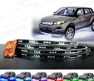 4 pcs Waterproof 7 Colors LED Under Car Glow Underbody System Neon Lights Strip Kit