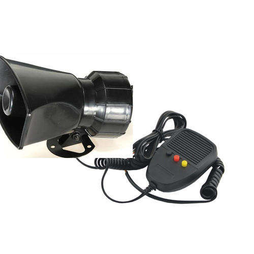 DC12V 3 Sound Tone Car Speakers or Motorcycle Warning Siren Alarm loudspeaker with Mic