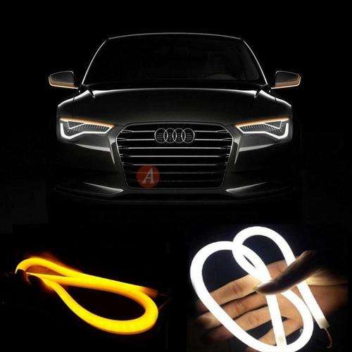 2x 60cm Switchback Headlight LED Strip DRL Daytime Light For Audi-Style Tube