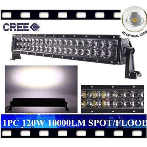 4D OPTICAL 21.5" 120W 40 LED Offroad Light Bar Flood+Spot Beam Jeep/Truck/SUV/ATV Work Lamp