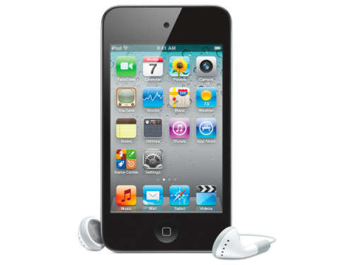 Apple 8GB Black 4th Generation iPod Touch with camera front and back