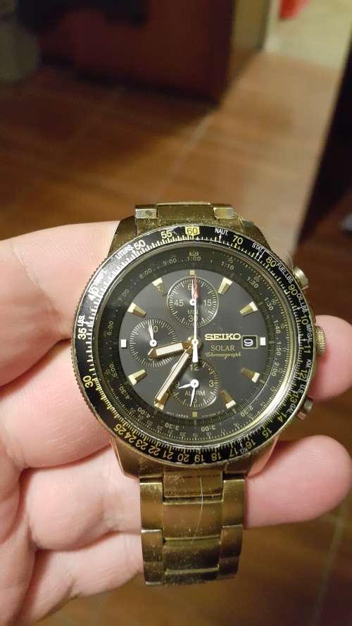 Seiko solar Cronograph watch