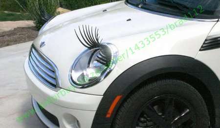 Car Headlamp Eyelash Sticker