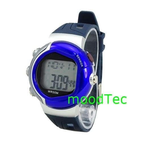 Blue Pulse Heart Rate Monitor Calories Counter Fitness Watch