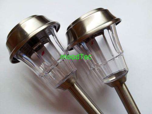Delux Stainless Steel LED Solar Garden Light (2 pack) (In Stock)
