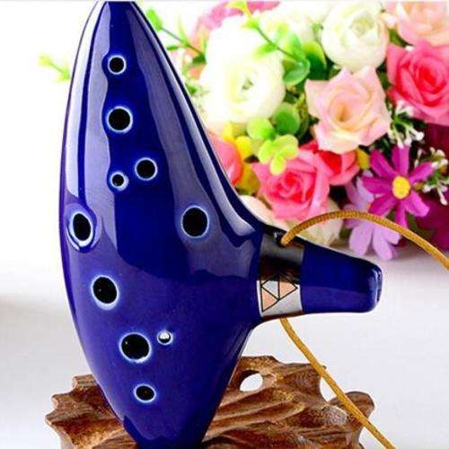 12-Hole Alto C Ocarina + Mini Hand Stand (In Stock)