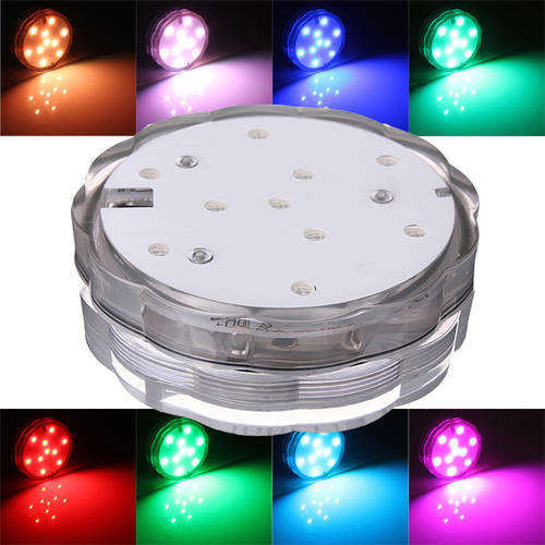 10 LED Colorful Waterproof Submersible Party Light With Remote Control - (Local Shipping)