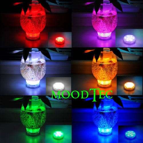 10 LED Colorful Waterproof Submersible Party Light With Remote Control (In Stock)