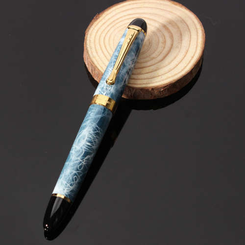 Sky Blue Marbled Medium Nib Fountain Pen (Local Shipping)