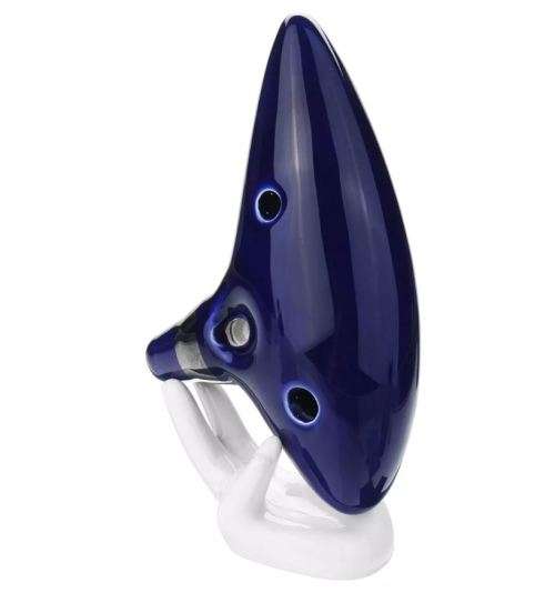 12-Hole Alto C Ocarina + Mini Hand Stand (In Stock)