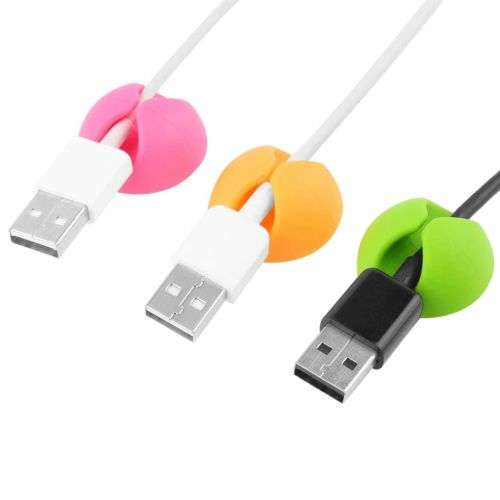 6 pcs Silicone Multipurpose Cable Wire Clips - Random (In Stock)