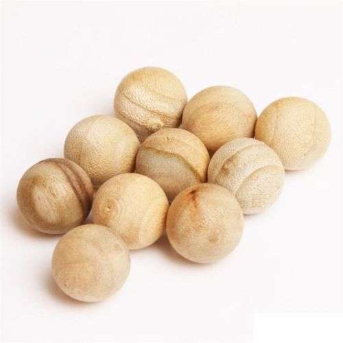 Fragrant Natural Cedar Wood Moth Balls Camphor Repellent Balls (5-Pack) (In Stock)