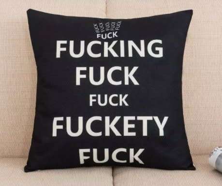 Swear Word Pillow (In Stock)
