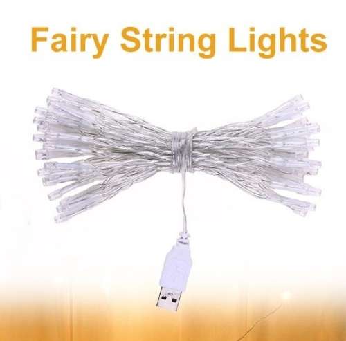 2M USB 20 LED Fairy String Lights Party Decoration - Plugs Into USB Port - Blue (In Stock)